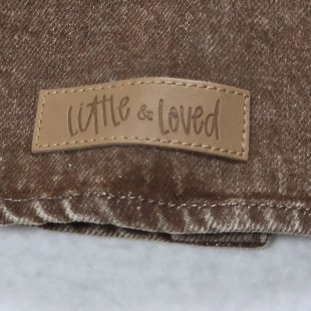 Little & Loved Brown Soft Denim Shacket Jacket Snap Button Up 2T